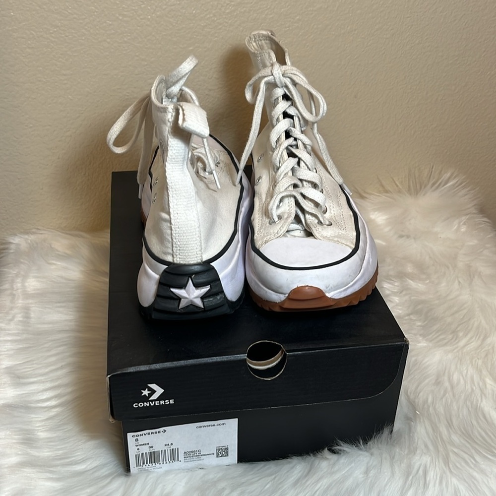 Converse White Run Star Hike Hi Platform Sneakers